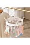 Underwear Drying Rack, with Clips, Non-Slip Rotating Clothes Drying Rack, 360 Degree Rotatable Drip Dryer, Hanging Drying Rack for Socks, Underwear, Scarves,(White round shape) - 2