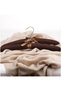 Wooden hangers – padded, non-slip design – high-grade metal hooks – suitable for dresses, coats, and trousers (brown) – 5-pack - 3