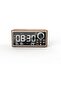 Retro Vintage Double Alarm Clock Radio - FM - 15W Fast Wireless Charging - LED Display - Dimmer Control - Automatic Dimming - Retro Clock - Bedroom