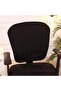 Office Chair Covers Sofa Covers Chair Protectors Two-Piece Removable Elastic Black Polyester Back Seat Machine Washable - 3