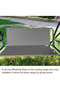 Garden swing seat cover, suitable for garden gliders, garden chairs, swing chairs, 2-seater and 3-seater (grey, 148 x 50 x 50 cm). - 4
