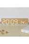 Digital Alarm Clock - Nightstand Clock - Bedroom Organization - Silent Movement - N/A - Wood Grain - 4