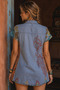 Bohem Style Vintage Embroidered Denim Tunic - 2