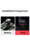 Universal Car Gear Shift Knob Protective Cover with Velcro, Ball Joint Cover for SUVs, Trucks & RVs (Black with Red Edges) - 3