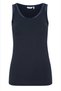'Navy Blue Colored, Wide Strap Classic Women's Athlete T-Shirt, Stylish Women's Athlete T-Shirt - 7