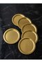 Decorative Metal Gold Color Round 6 Pieces Modern Coffee Presentation Tray 23 cm - 3