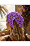 Bohemian Style Knitted Tie-Down Crown Bandana - 3