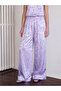 Nevavm Women's Patterned Trousers with Elastic Waist - 2