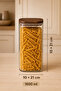 Vacuum Borosilicate Glass Food Storage Container with Acacia Lid 1600 ml * 8462-1 - 4