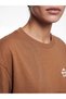 Two Mt Shop Quality Brown Combed Cotton Printed Oversize Short Sleeve Women's T-Shirt - 3