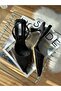 Stoned Black Stiletto Pointed Toe Heel 7 cm - 4