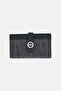 Women Brand Logo Bi-Fold Wallet, Wash Black