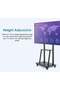 Premium Heavy-Duty Mobile TV Stand Cart for 32–75 Inch TVs, Height Adjustable Rolling Floor TV Mount with Lockable Casters, 2-Tier AV Shelves, Max VESA 600×400 - 6