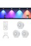 3-piece cabinet lighting set, wireless magnetic charging LED, 3 color temperature + 9 RGB LED window lights, dimmable wardrobe lights