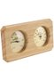 Sauna Thermometer Hygrometer - Wood Gold - Sauna Comfort - 2-in-1 Measurement - 0-120 °C - Wood Color - 5