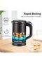 Kettle - 800ml Mini Travel Kettle - 600W & 304 Stainless Steel - With Automatic Shut-off - For Tea, Coffee & Milk - Safe & Portable for Home & Travel - 3