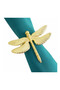 6-Piece Dragonfly Series Gold Napkin Rings DIY Wedding Hotel Banquet Table Display Metal Napkin Buckles Christmas Decorations - 4
