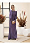 Lilac Boat Neck Embroidered Maxi Dress - 2