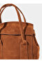 Brown Microsuede Handbag - 3