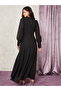 Long Volume Sleeves Sequin Detail A-Line Maxi Dress - 4