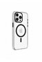 واقي شفاف بإطار ملون متوافق مع iPhone 15 Pro مع MagSafe - أسود - 3