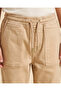 Boys Tan Knitted Denim Jogger Pants - 3