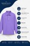 2-Pack Premium School Polo Collar 100% Cotton Boys' School T-Shirt Long Sleeve 8-16 Years |   Children's School Uniform Polo Collar Basic T-Shirt Unisex Long Sleeve Soft Textured Breathable Fabric - 6