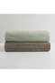 Vellor 100% Cotton Jacquard Velvet 2-Piece Towel Set Beige/Mint 50X90 Beige/Mint