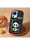 Mi 13 Lite Compatible Case Camera Protector Black Silicone Couple Phone Case Panda Pattern - 2
