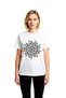 Women's Floral Motif Art Print T-Shirt Line Pattern Relaxed Fit Short Sleeve Round Neck Casual