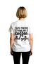Women's 100% Cotton Coffee Yoga Printed Relaxed Fit Short Sleeve Round Neck Casual T-Shirt Modern Stylish