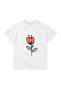 Heart-Shaped Flower - Tulip Motif Printed Children's T-Shirt - 2