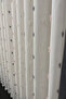 1-3 Dense Pleated Pink Gray Ecru Pompom Linen Folded Floor Tulle Curtain, Non-Crinkle Tulle Curtain with Lead-Weighted Skirts - 3