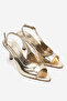 Women's Pointed Toe Open Medium Size 8 cm Heeled Shoes Nicola - 5