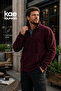 Men's Fleece Cold-Proof Full Zipper Jacket with Kangaroo Pocket, Soft Stand Collar, Casual Use, Comfortable Fit - 2