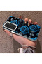 Samsung Galaxy S24 Compatible Silicone Edge Hard Back Case Couple Phone Case with Rose Pattern - 2