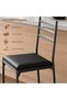Luxury Islamic-Design Bar Stools Set of 2 – Thick Faux Leather Cushion with Gold Accents & Anti-Slip Base, for Arabic Kitchens & Majlis, Black - 3