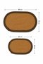 Riva 2-Piece Jute, Wicker, Bathroom Mat Set, Bathroom Set, Toilet Set 50X80 & 40X60 cm Decorative Mats Compatible for Indoor and Outdoor Use - 3
