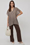 Patterned Sleeveless Cover Up Shrug with V-Neck - 2