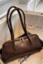 Monra Black, Burgundy, Brown 3-Pack Long Handle Baguette Model Handbag and Shoulder Bag - 6
