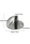 Brown Stainless Steel Half Moon Oval Floor Door Stop - 6