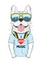 Women's Music Themed Printed T-Shirt Dog Graphic Headphone Detailed Relaxed Fit Casual Wear Modern - 4