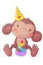 Children's T-Shirt Party Monkey with Hat Rainbow Cake Print Relaxed Fit Casual Wear Modern Stylish Comfortable - 3