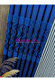 Bohemian Style Fringed Dark Blue Navy Blue Panel Backdrop Curtain 1X3 Fine Pleated [Single Panel] Non-Ironable - 6