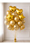 Gold Foil Balloon Bunch Heart Balloon Star Balloon Chrome Gold Transparent