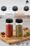 Large Volume Practical Rotating Lid Glass 2-Piece Spice Container Set Salt Shaker Pepper Shaker Thyme Container 2X 245Cc