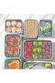 5-piece stainless steel food storage box set in silver - 3