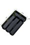 Cutlery storage box with dividers for knives, forks and spoons, white - 5