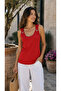 Elegance All Day Long - Women's Summer Viscose Blouse with Ring Detail and Straps - 3