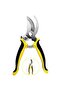 Pruning shears non-slip locking handles yellow.